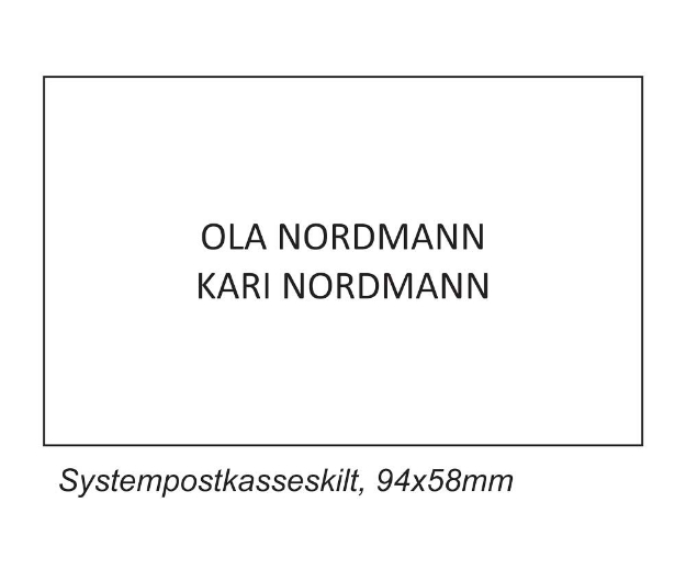 Postkasseskilt for Solhellinga Mortensrud Boligsameie