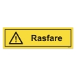 Varselskilt: Rasfare