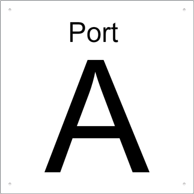 Bilde av Aluminiumskilt for merking av port, hall er garasje på industribygg